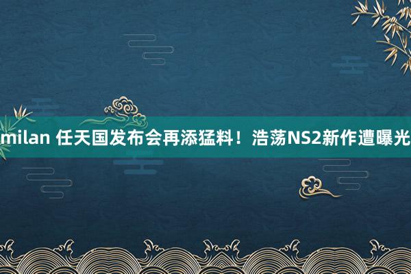 milan 任天国发布会再添猛料！浩荡NS2新作遭曝光